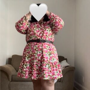 Floral Pink Babydoll Dress